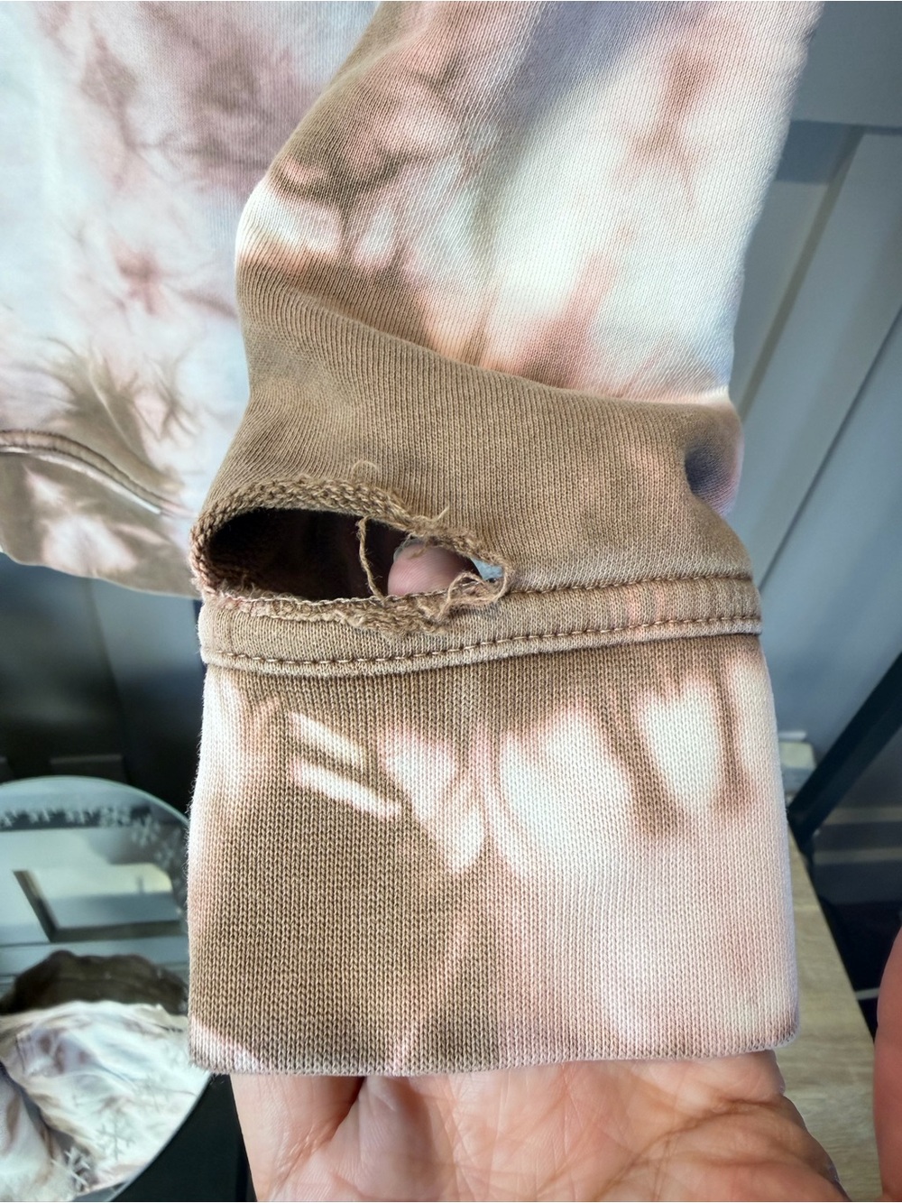 lululemon athletica Women's Tie-Dye Hoodie in Cream and Brown - Picture 5 of 10